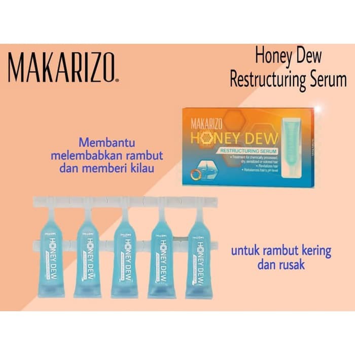 [ECER] MAKARIZO Honey Dew Restructuring Serum - Serum Rambut BIRU - 5ml