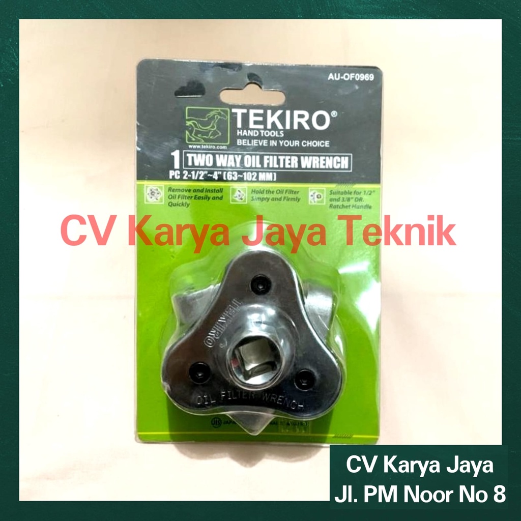 Kunci Filter Oli Two Way Tekiro / Pembuka Filter Oli Mobil 3 kaki