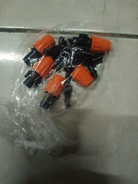 Sprayer Mist Nozzle Taman + Nepel Tee Untuk Selang Pe 7mm