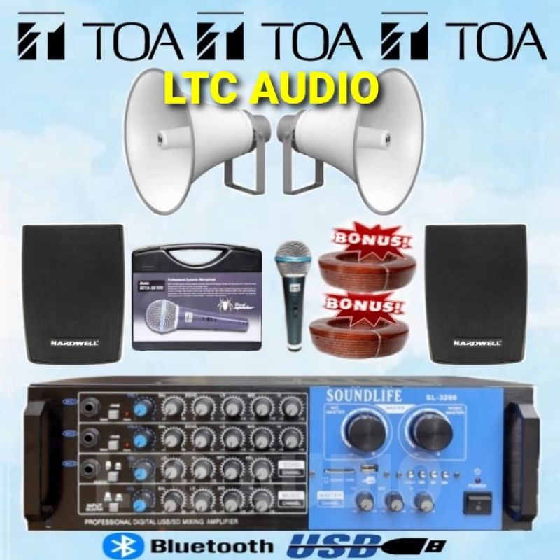 PAKET SOUND SYSTEM TOA MASJID &MUSHOLA UNTUK OUTDOOR-INDOOR (BERKAH 6)