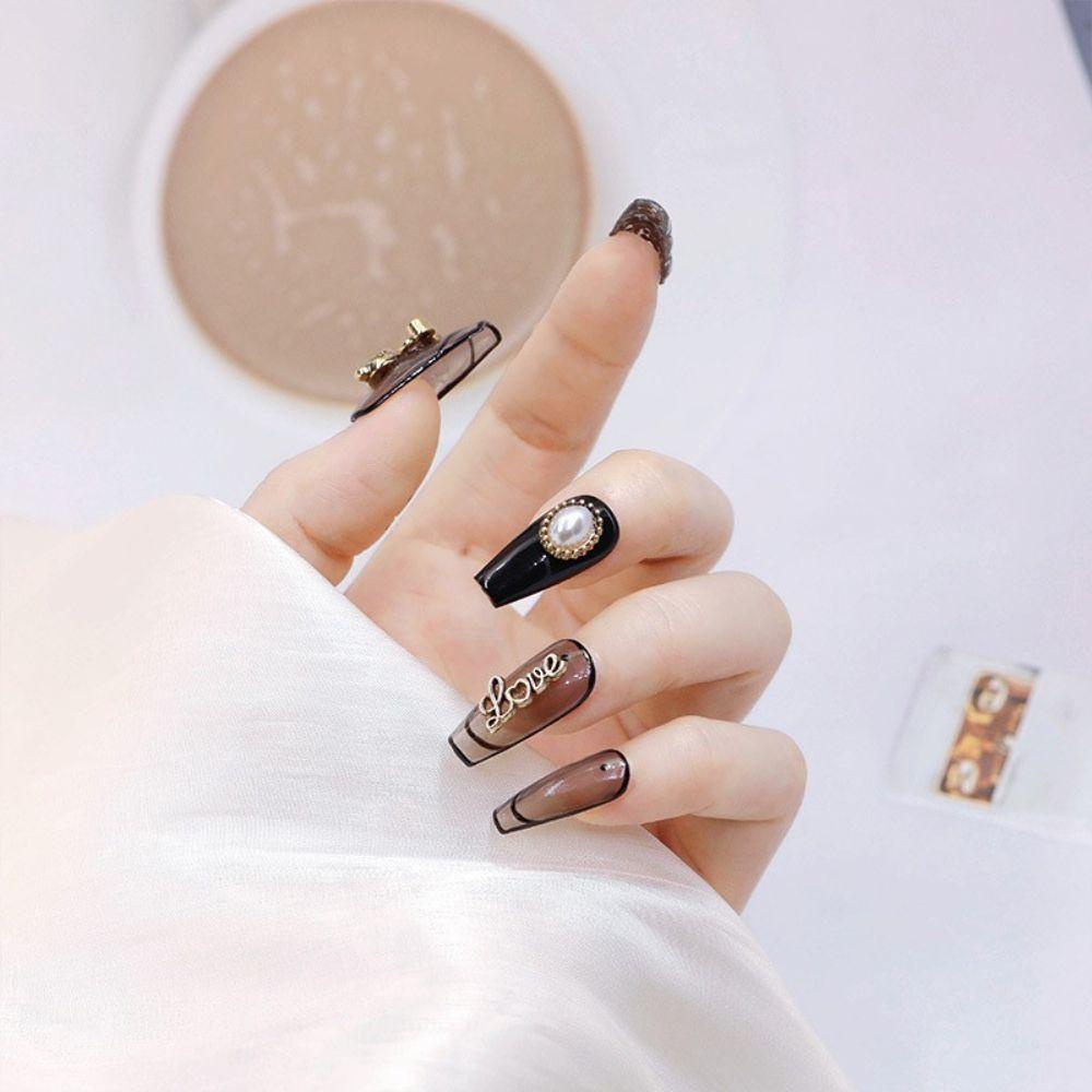 Mxbeauty Pesona Kuku Wanita Cahaya Mewah Vintage Kuku Kecantikan Kuku Salon Manicure Aksesoris Nail Art Perhiasan