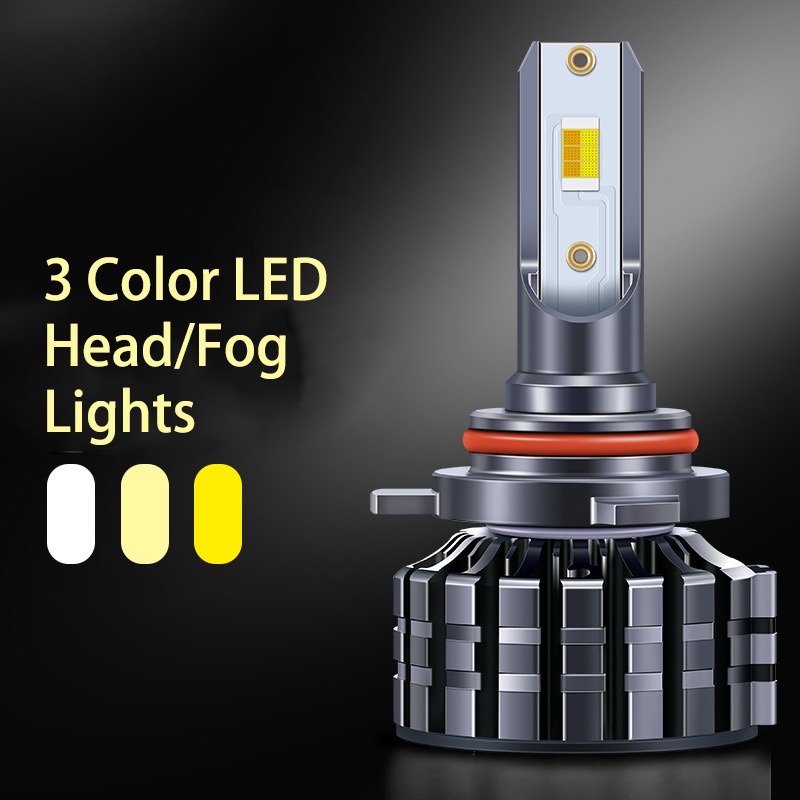 Lampu LED 3 Warna K7 12000 Lumens H4 / H7 / H8 H11 / 9006 / 9005 / 9012 CSP 3570 Headlight / Fog lam