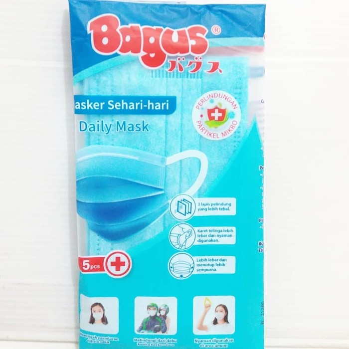 Masker BAGUS Daily Mask Per Pack isi 5