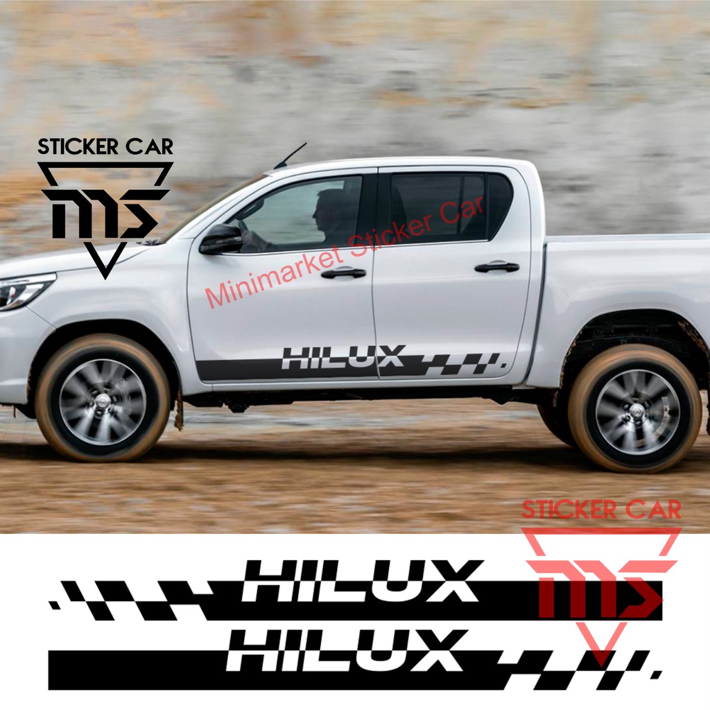 Sticker Hilux Stiker Cutting Mobil Toyota Hilux Side Body Shopee Indonesia