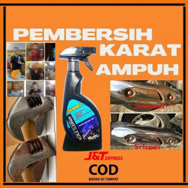 D03 PEMBERSIH KARAT BESI STENLIS MOTOR PENGHILANG KERAK MESIN MOBIL PALING AMPUH