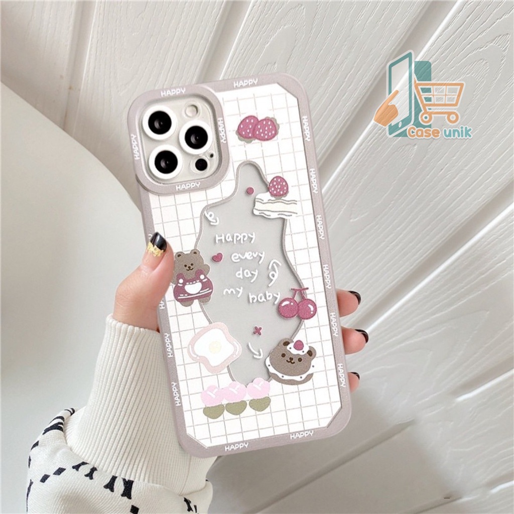 SS106 SOFT CASE DESAIN KUE STRAWBERRY CHERRY IPHONE 6 6S 6+ 6S+ 7 8 SE 7+ 8+ X XS MAX XR 11 12 13 MINI PRO MAX CS4598