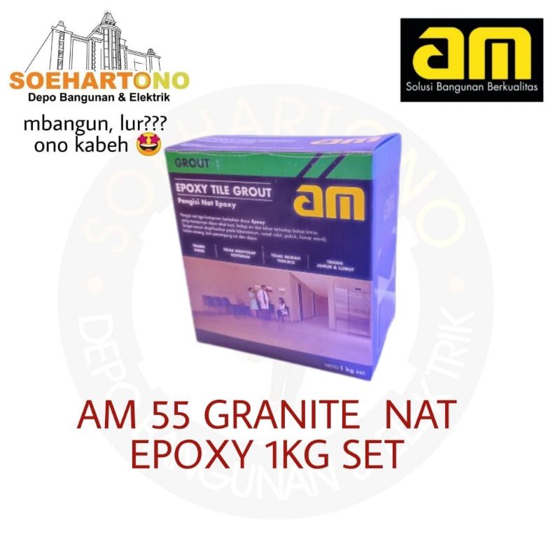 AM 55 GRANITE NAT EPOXY 1KG SET