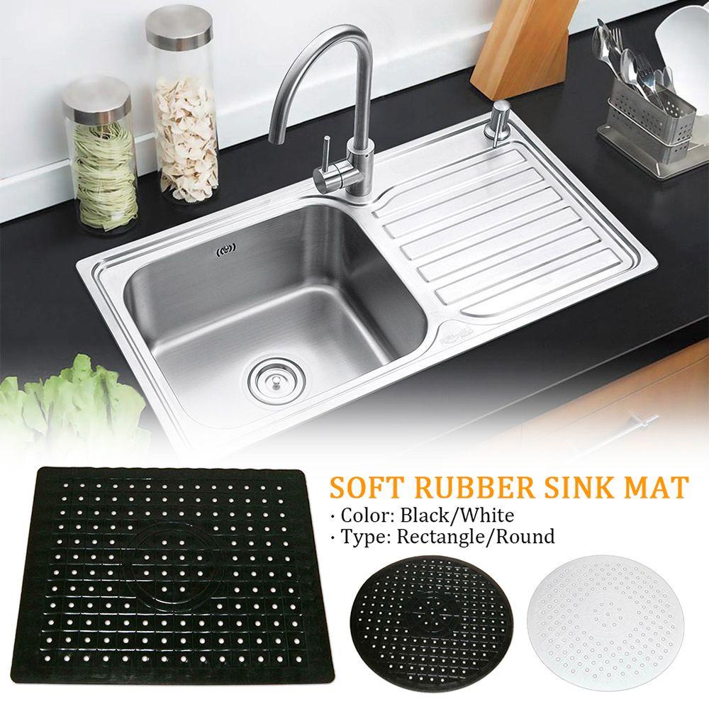 Solighter Rubber Sink Mat Peralatan Makan Rumah &amp; Dapur Matras Pembuangan Awet