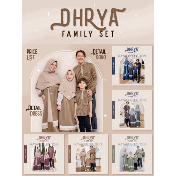 DHRYA FAMILY SET BY SILMEE / SARIMBIT RAYA 2022 / COUPLE LEBARAN / BAJU KELUARGA (DIJUAL TERPISAH)