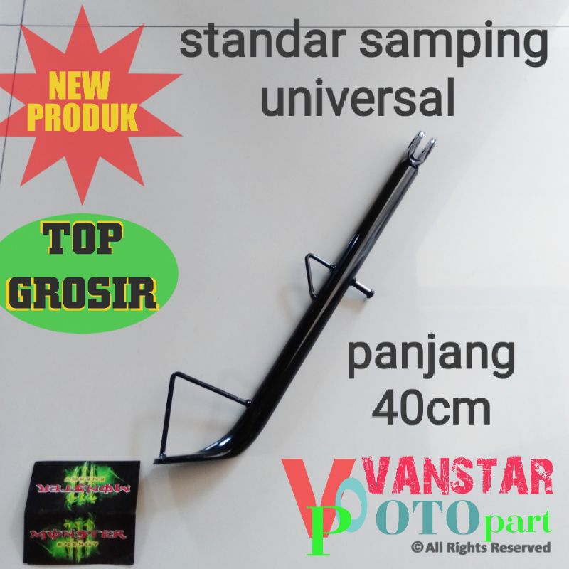 standar samping universal panjang 40cm warna hitam