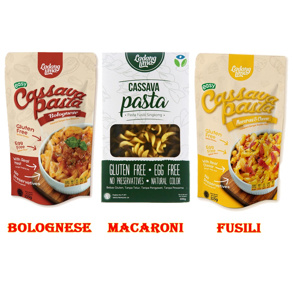 LADANG LIMA Pasta Organik Macaroni / Fusili / Bolognese - LDA