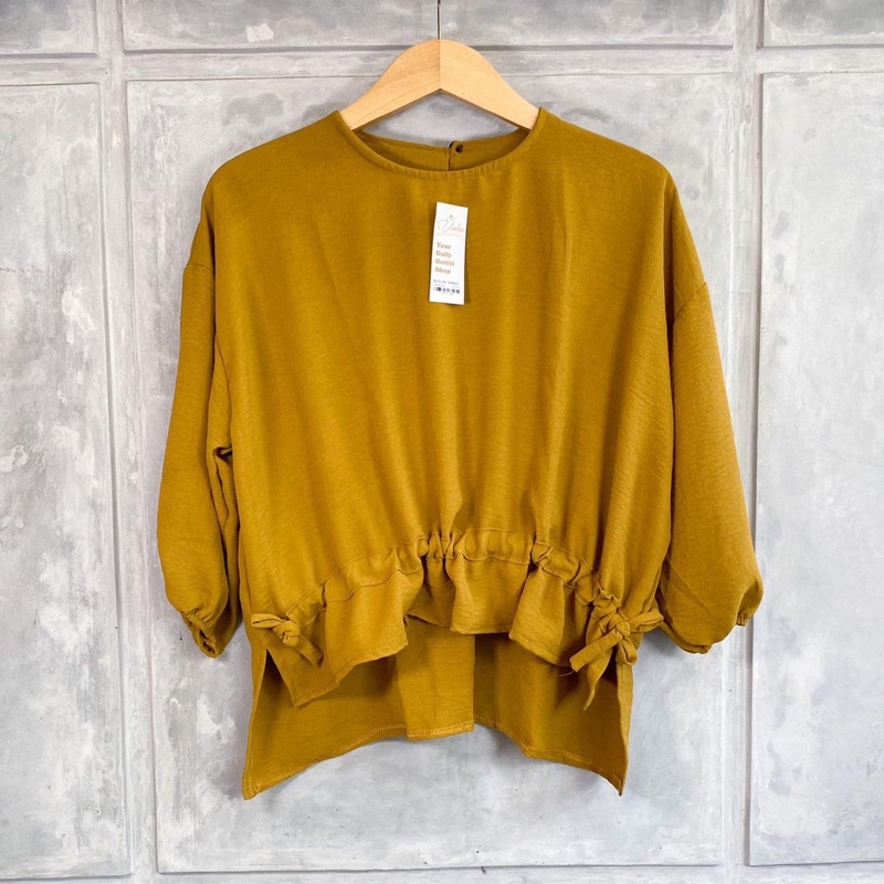 Blouse Jennie Blous Serut Wanita Bahan Crinkle Blouse Wanita