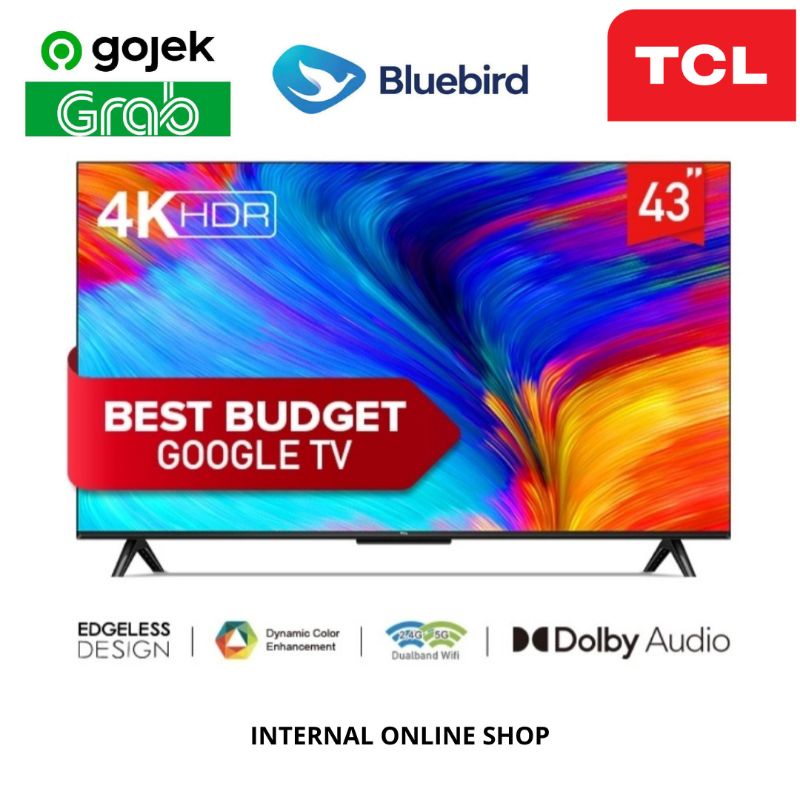 TCL 43A18 Smart TV 43 Inch Google TV 4K UHD Garansi Resmi