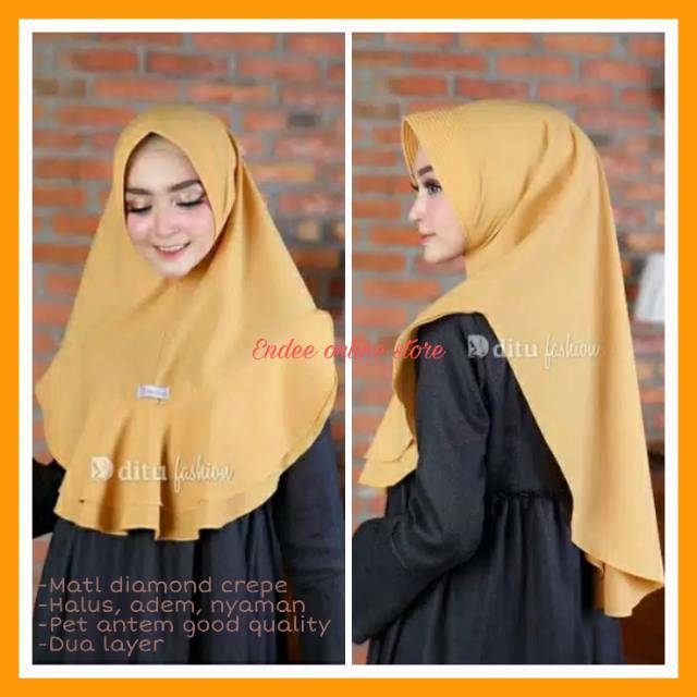 Kerudung jilbab hijab instan khimar pet antem