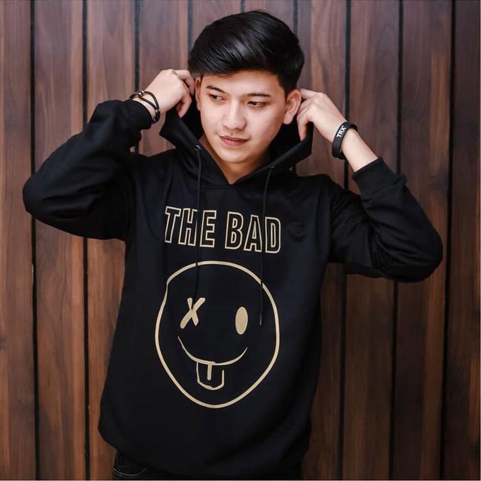 Jaket Sweater Hoodie The Bad Distro Premium Hitam Pria/Wanita