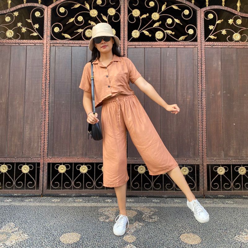 Oneset Crop Sinta  / Set Rayon Crop / New One Set-Milo Muda