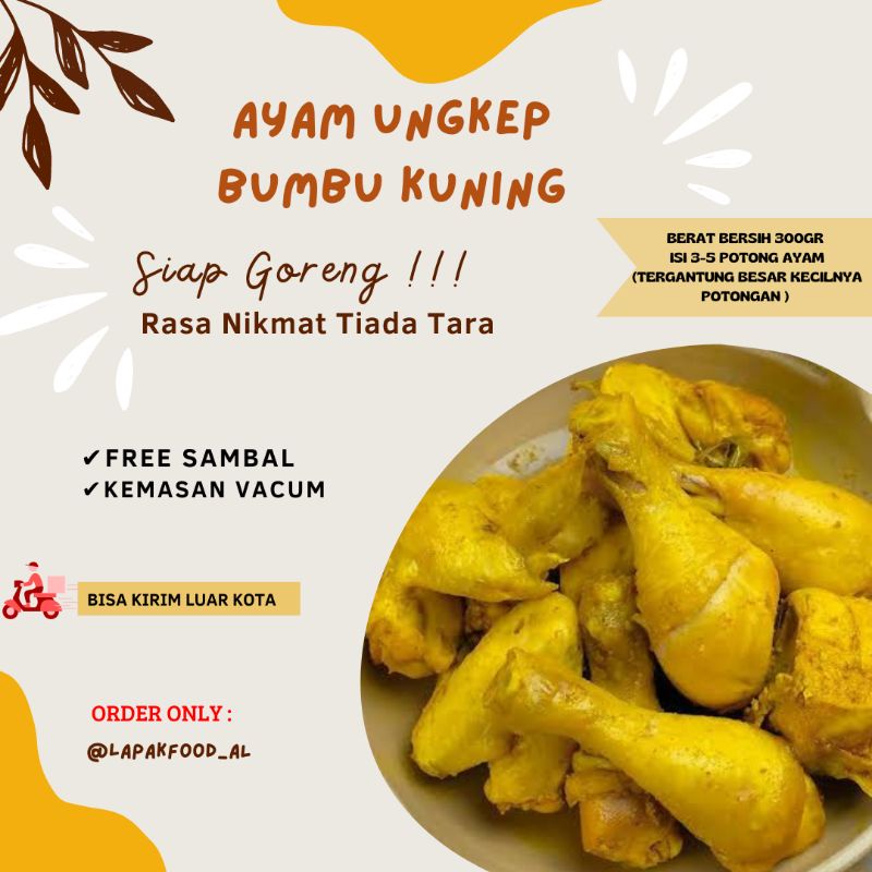

AYAM UNGKEP BUMBU KUNING | SIAP GORENG 300gr