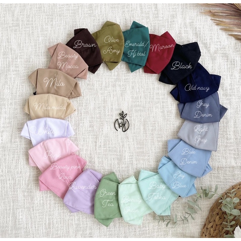 Koyu Hijab Masker Kain 3ply Earloop Hot Item