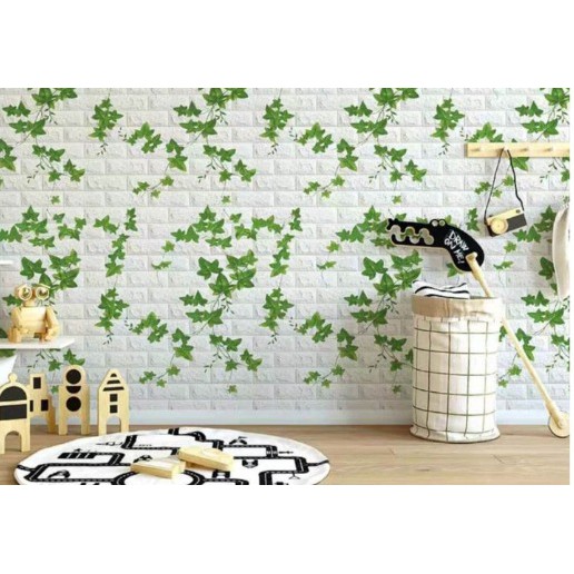 Wallpaper 3D Brickfoam  / Variasi Warna Kuning - Pink - Biru / Kualitas Bagus Harga Terjangkau-8