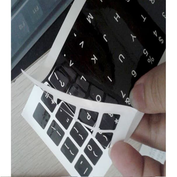 English Layout Sticker for Keyboard / Stiker Keyboard - Black