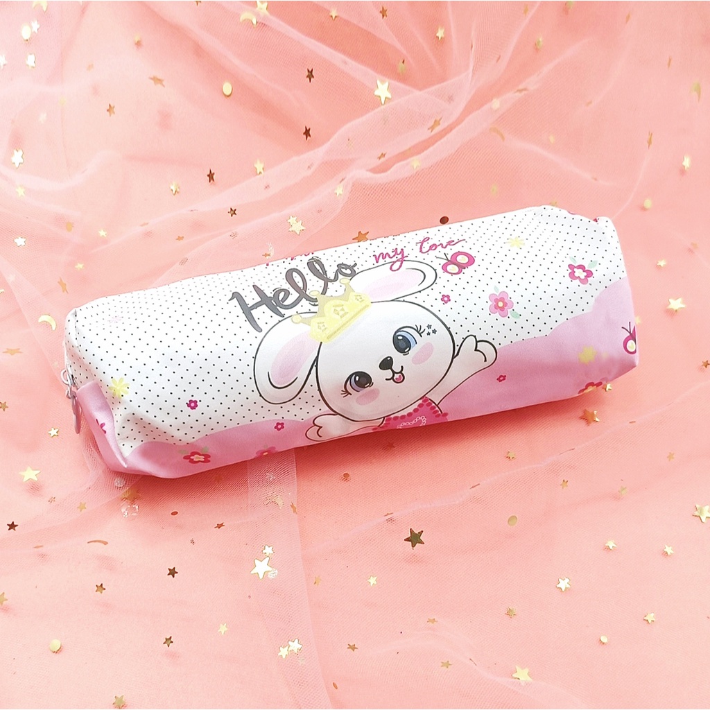 COD KOTAK PENSIL MOTIF LUCU UNIK / TEMPAT PENSIL / KOTAK PULPEN / TEMPAT ALAT TULIS PGS-PUTIH KELINCI A