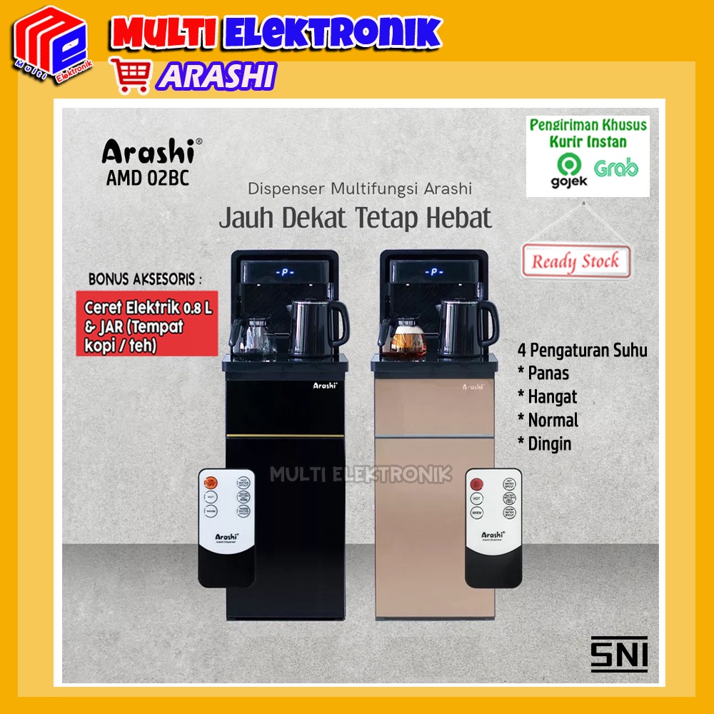 Arashi Dispenser Galon Bawah Multi Fungsi AMD02BC IC Cooling - Air Dingin - Normal - Hangat - Panas8