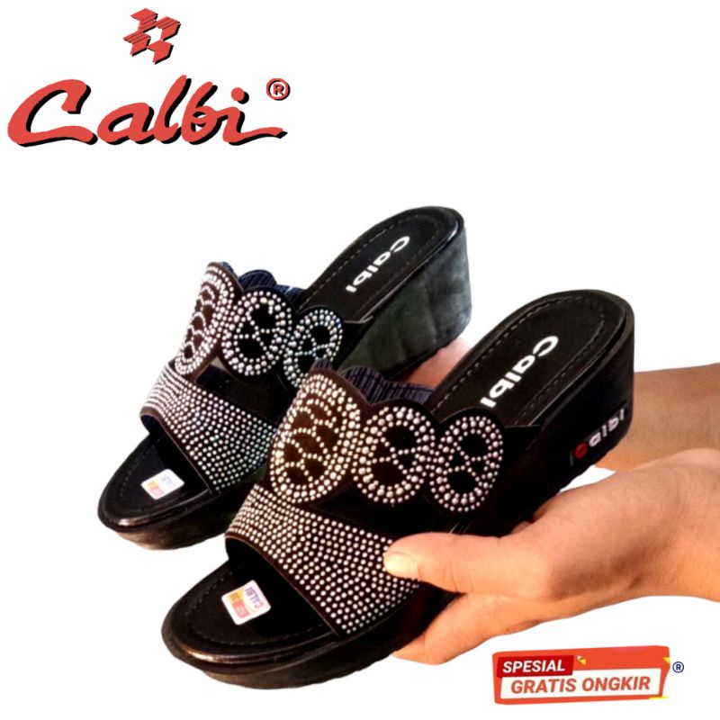 WEDGES CALBI HAK 5CM TERLARIS / SANDAL WEDGES WANITA