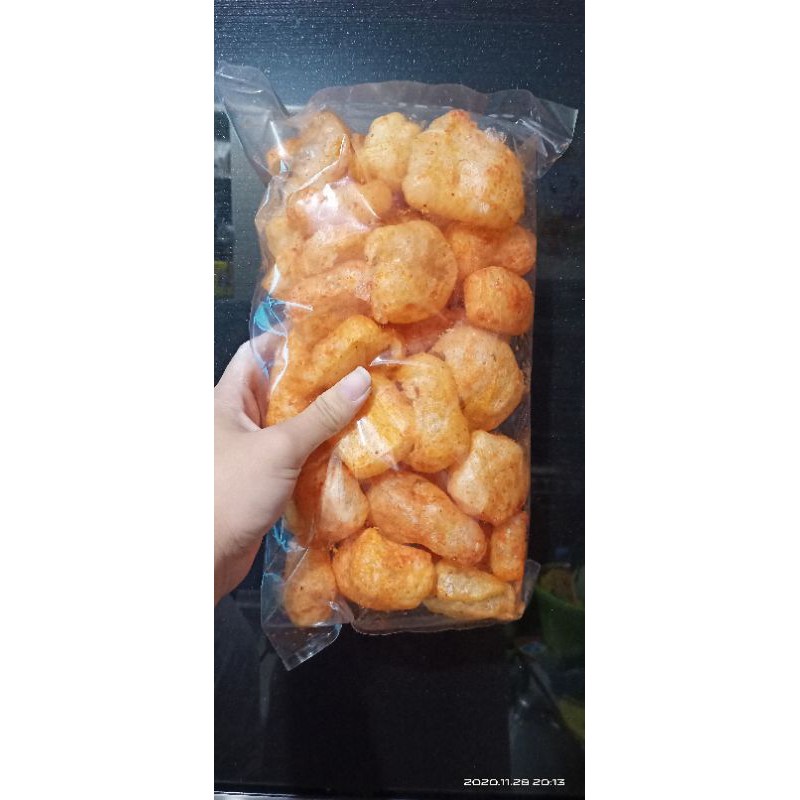 

Kerupuk Kulit sapi Asin/Pedas 100gr(100%Halal)