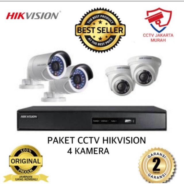 paket cctv hikvision 4 kamera murah