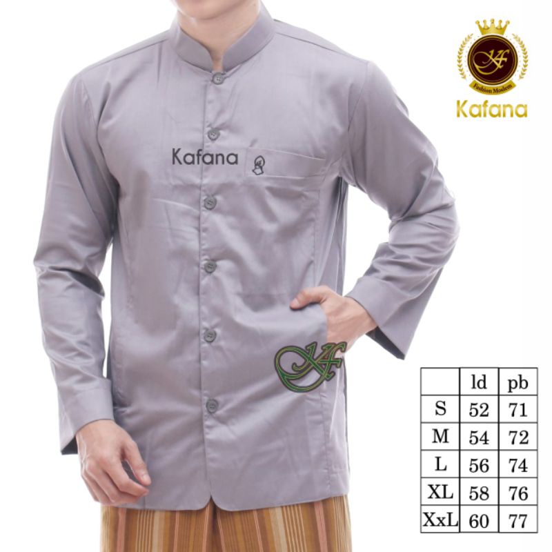 Baju Koko SemiJass Terompah Alkafi Kafana Koko Haibah Model Ammu Koko Habaib Saku Samping Toyobo Fodu