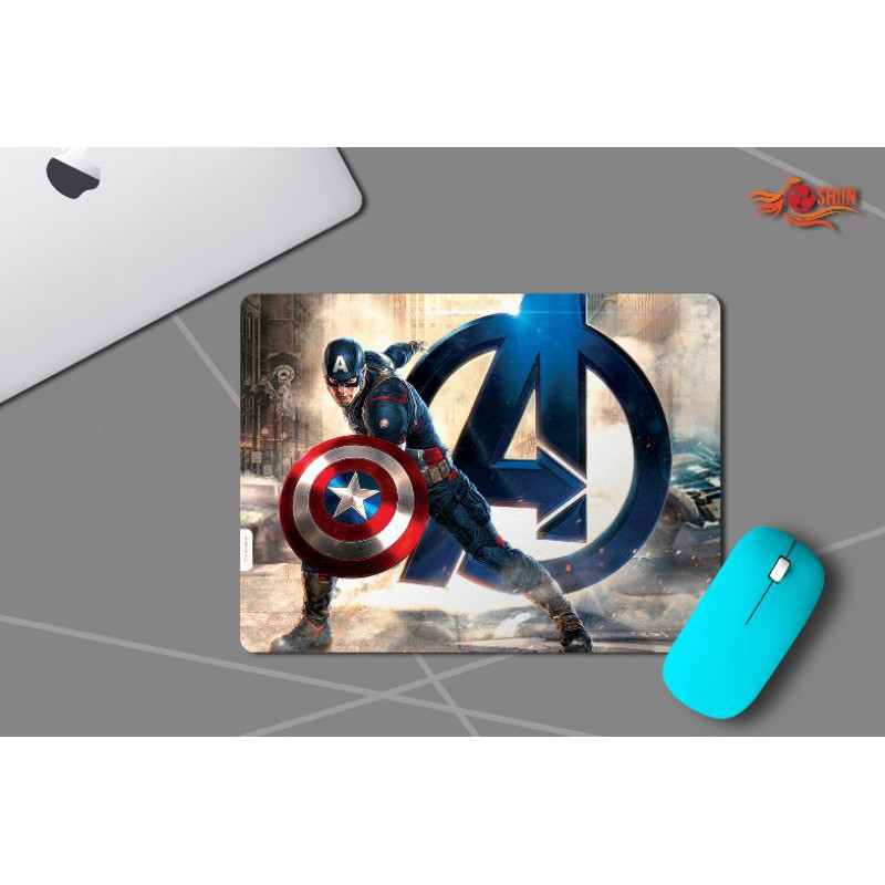 

MOUSEPAD 23X31 CM TEMA SUPERHERO MARVEL CAPTAIN AMERICA TIPE 01