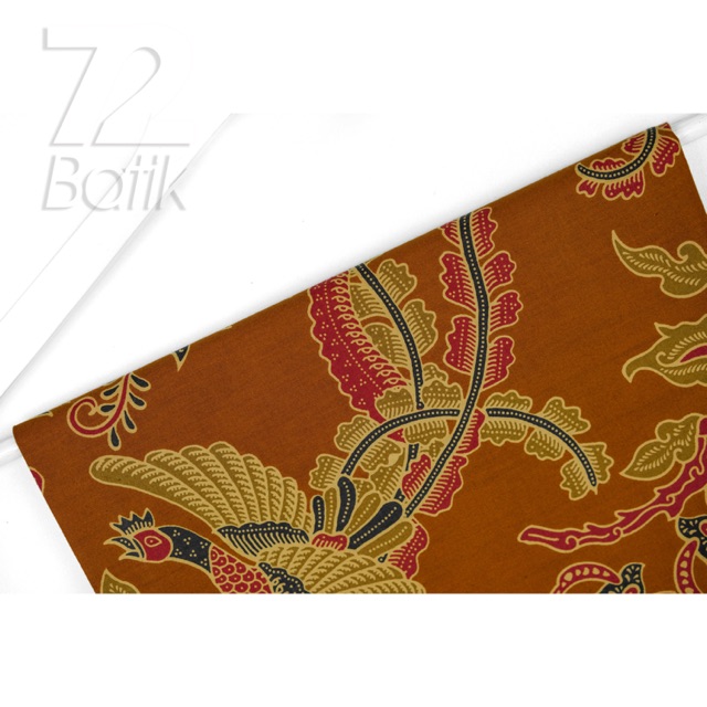 KAIN BATIK KATUN Premium Motif Burung Warna Choklat Coklat Cokelat Merah 727820 Cap 72 Jarik Jarit Samping Kebat Panjang Batik Katun Modern Premium Bahan Seragam Batik Pernikahan Kantor Keluarga Murah Kamen Jadi Batik Bali Lembaran