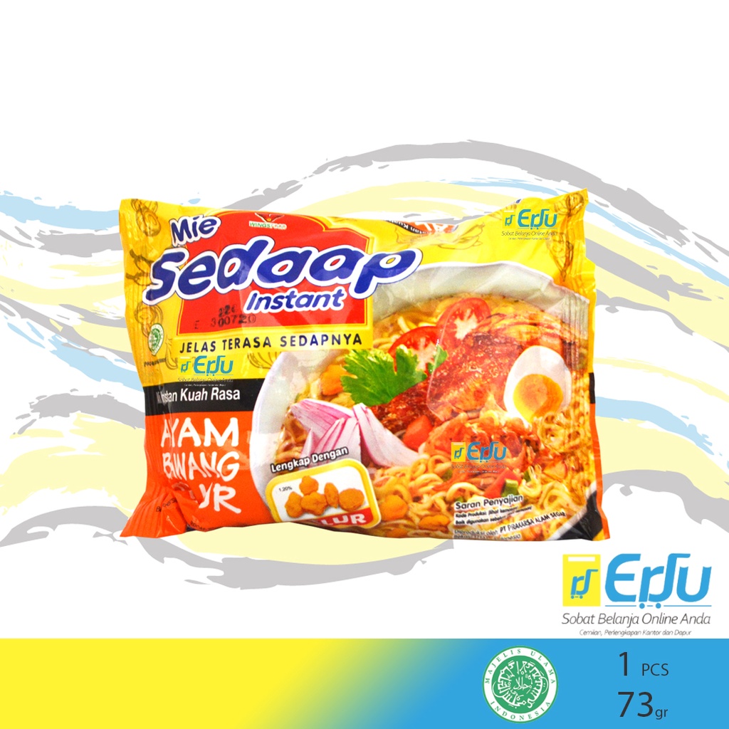 

ECER Mie Sedaap Kuah Rasa Ayam Bawang Telur Mie Instan Kuah - 77gr