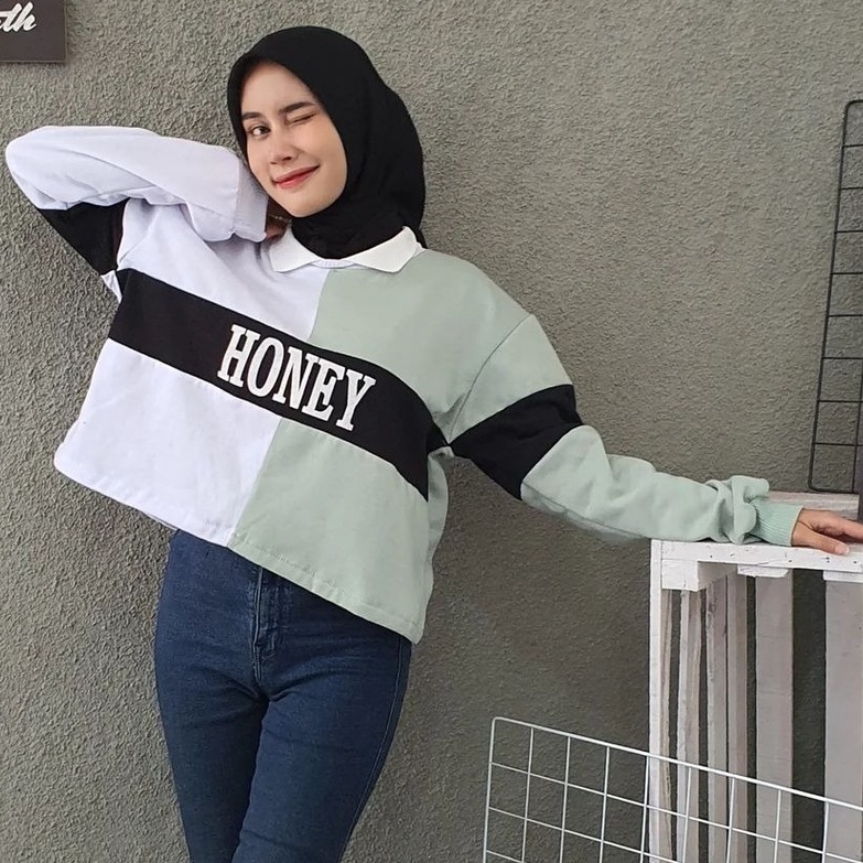 MVP - Honey Colar Crop - Crop Wanita Terbaru