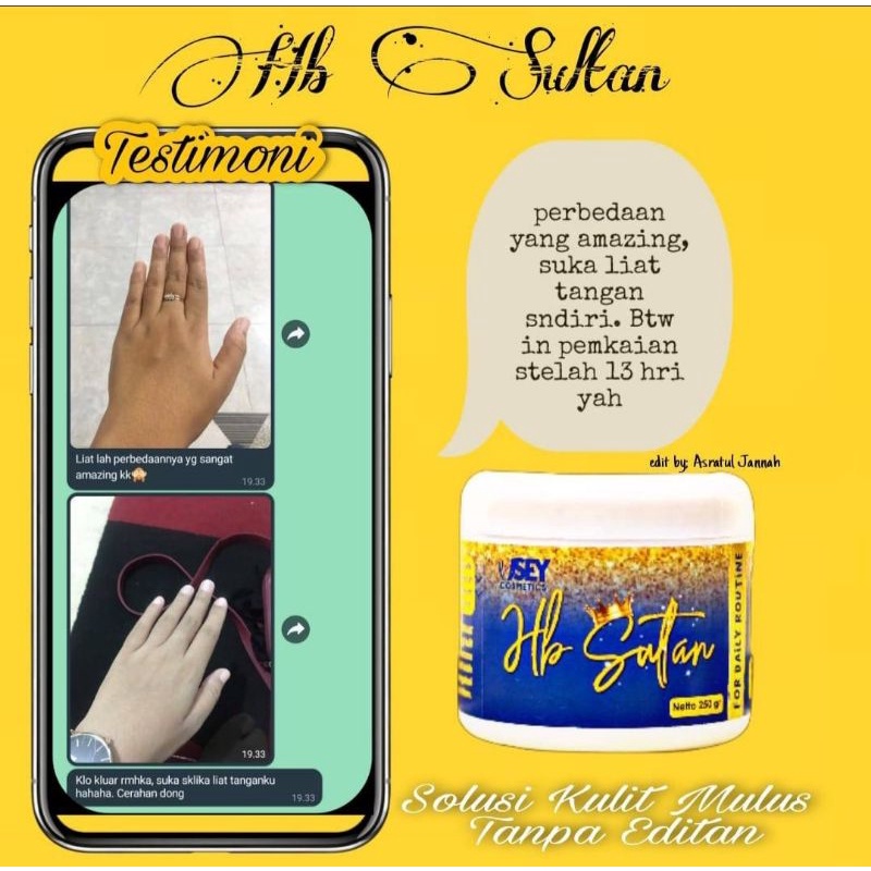HANDBODY SULTAN BY USEY PEMUTIH AMPUH PUTIH SEPERTI SUNTIK PUTIH HB SUPER WHITENING VIRAL HB SUPER P