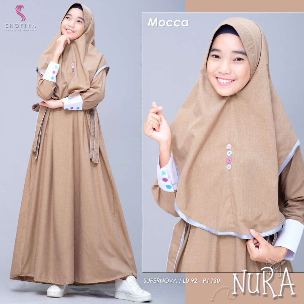 Nura I Baju Gamis Anak Remaja I Baju Gamis Polos Smp I Baju Gamis Santai Anak Remaja I Gamis Set Shopee Indonesia