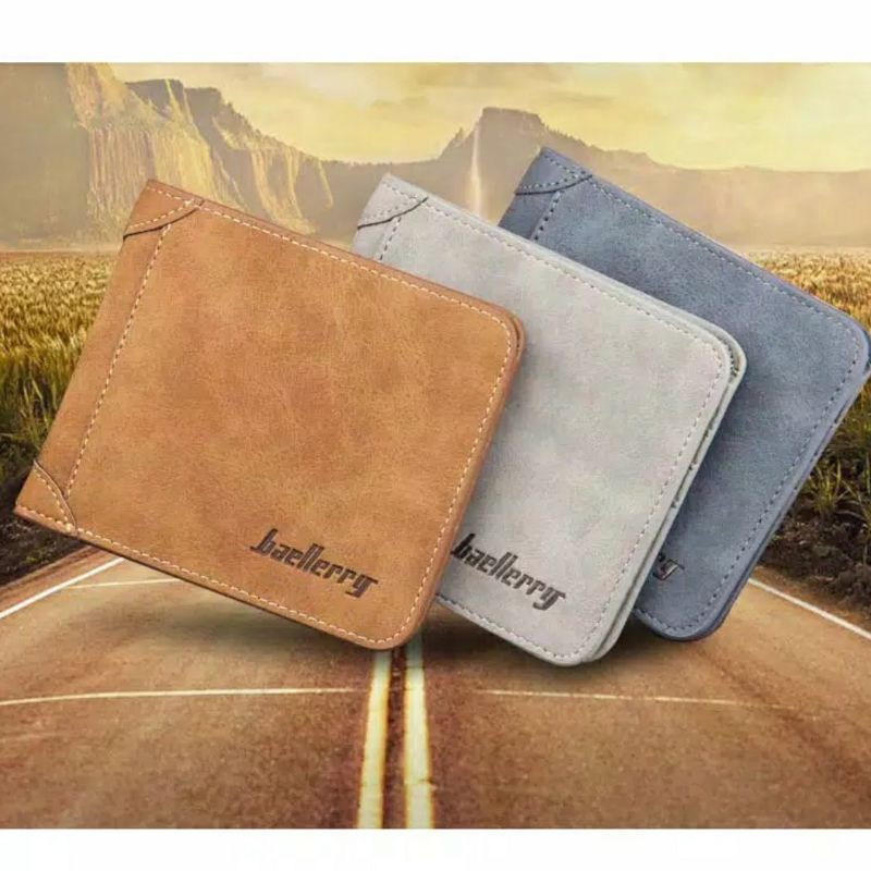 DP05 Dompet Saku Lipat Pria Original Baellerry Bahan Kulit Sintetis