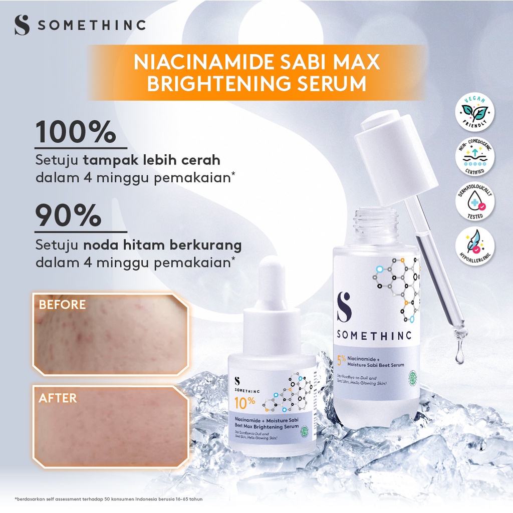 SOMETHINC 5% / 10% Niacinamide + Moisture Sabi White Max Brightening Serum Whitening Lightening Pencerah Pemutih Niacin