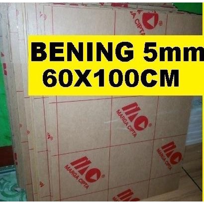 

Acrylic - Akrilik - Bening Merk Marga Cipta Tebal 5Mm Ukuran 60X100Cm