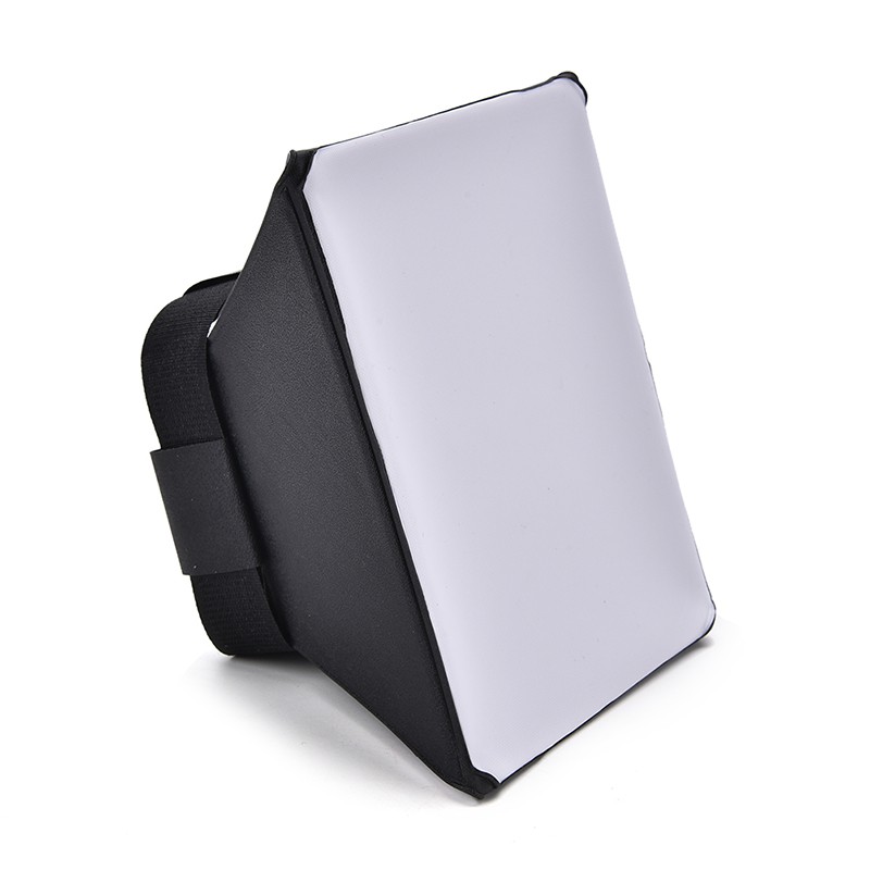 (Ele) Softbox Diffuser Lampu Flash Portable 30x27cm Warna Putih Untuk Kamera Slr Canon / Nikon