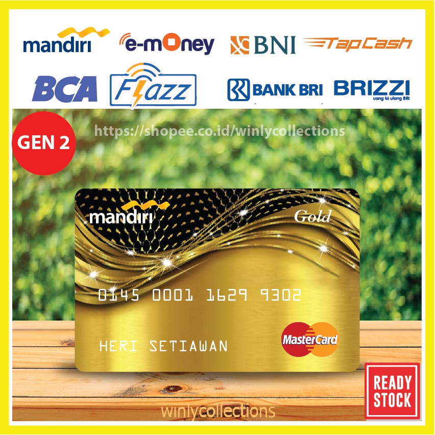 KARTU E MONEY DEBIT CARD MASTER CARD GOLD ETOLL MANDIRI FLAZZ BCA BNI TAPCASH BRIZZI BRI - 1 SISI