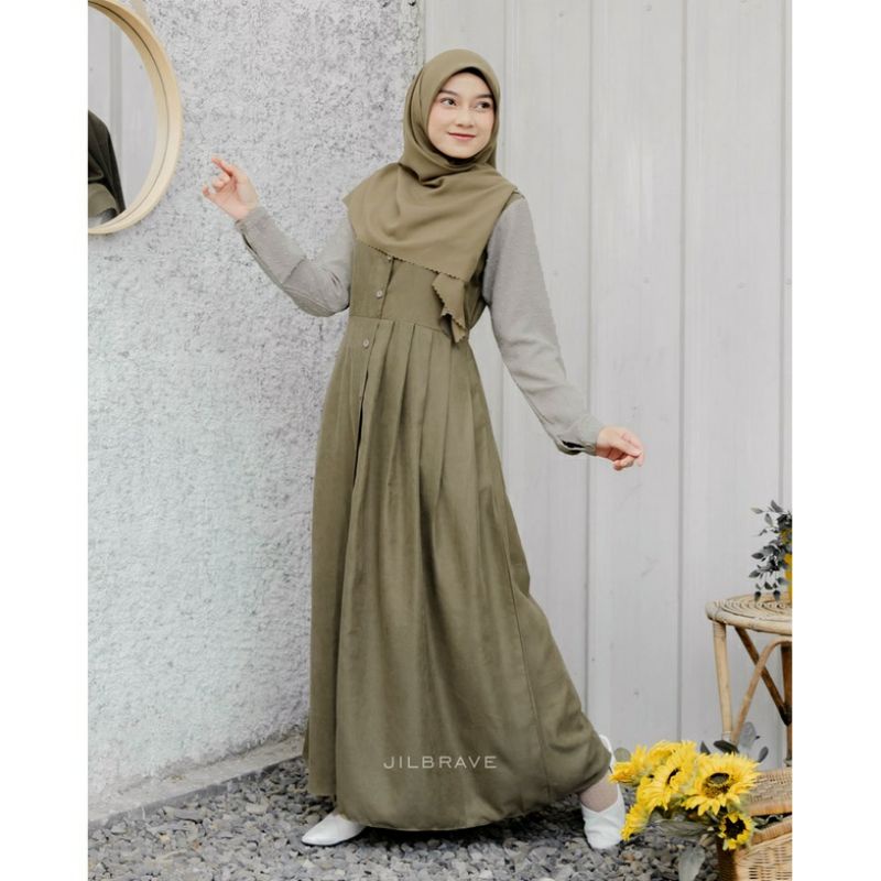 Lana Overall Jilbrave Olive Green Size XS