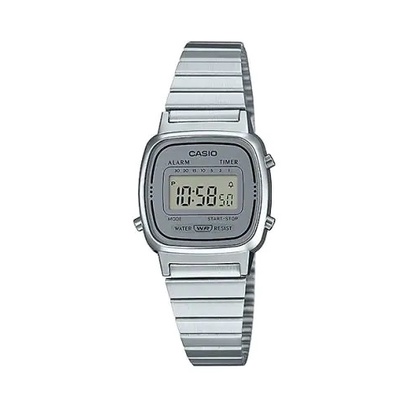 Casio Original LA670WA-7DF / LA670WA-1DF 4DF Jam Tangan Wanita Tangan Wanita Casio General Digital Dial Stainless Steel Strap