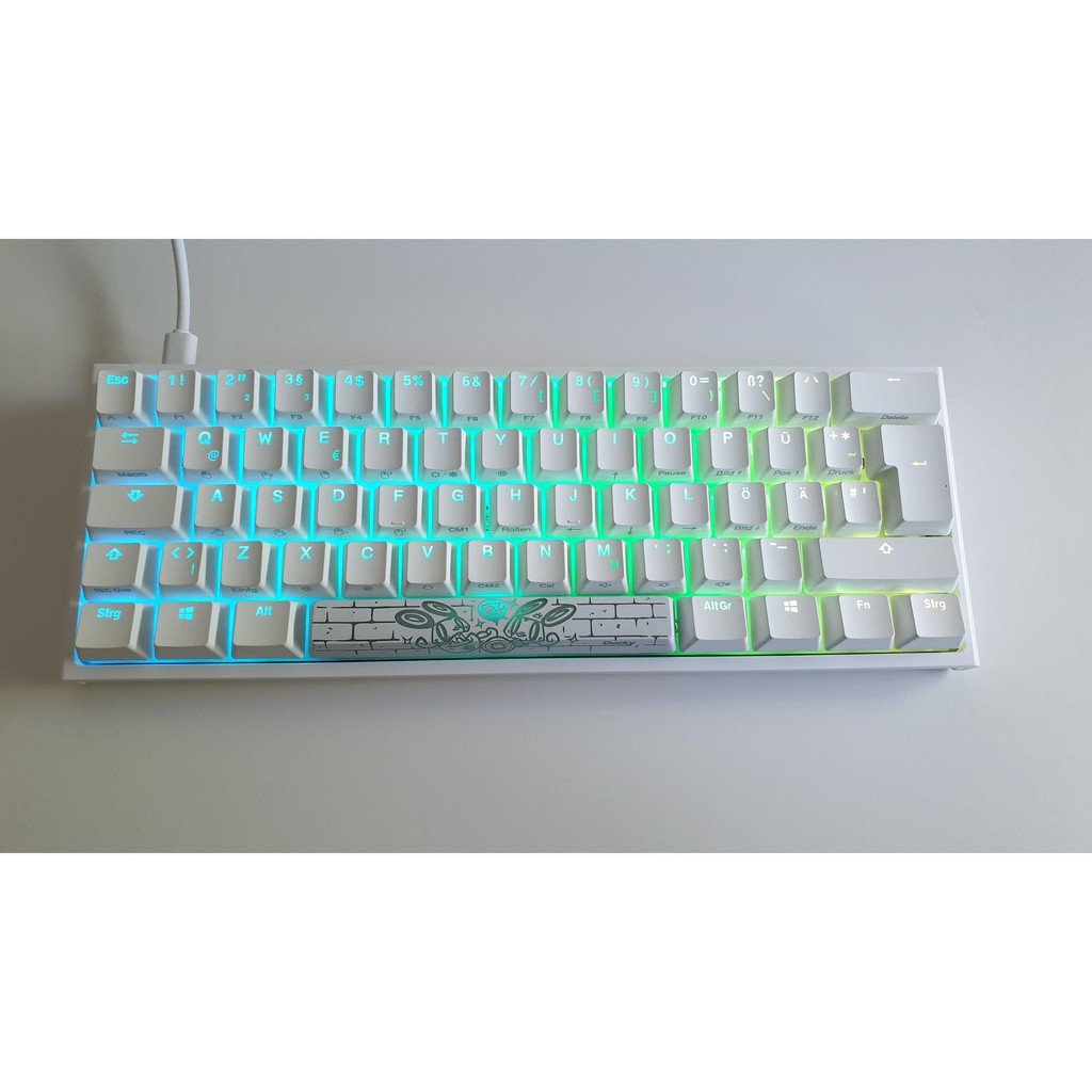 Keyboard Gaming Mechanical Ducky One 2 Mini RGB Pure White -Red Switch