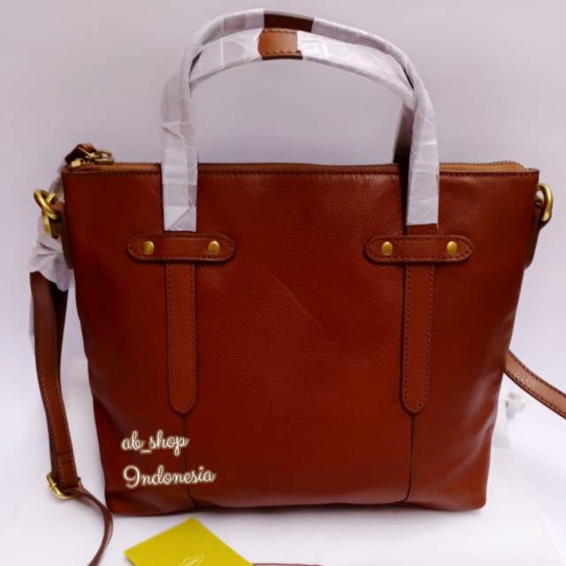 Tas Wanita Fossil Felicity Satchel Medium Brown