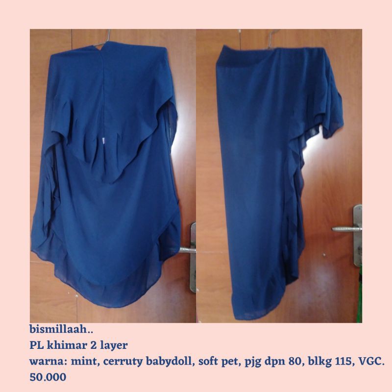 PRELOVED KHIMAR 2 LAYER