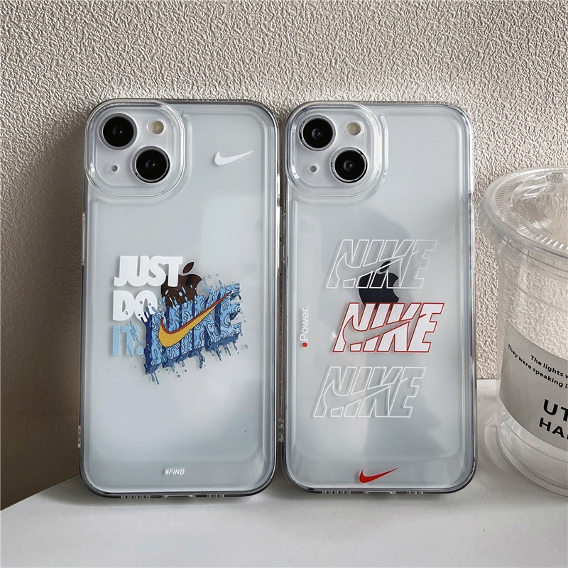 Soft Case Silikon TPU Transparan Motif Nama Terkenal Untuk iPhone 13Pro MAX 12Pro MAX 11Pro MAX 7 8 Plus X XS MAX XR