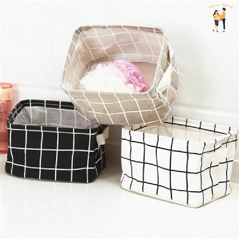 KOTAK PENYIMPANAN BOX STORAGE KANVAS WATERPROOF / TEMPAT PENYIMPANAN MULTIFUNGSI / Keranjang Lipat Bahan Kain Kanvas Serbaguna Storage Box