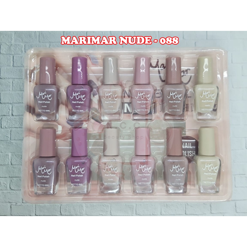 ^ KYRA ^ Marimar Kutek Nail Polish Cutex Nude Color Series Cat Kuku - Per Box (isi 12 Pcs)