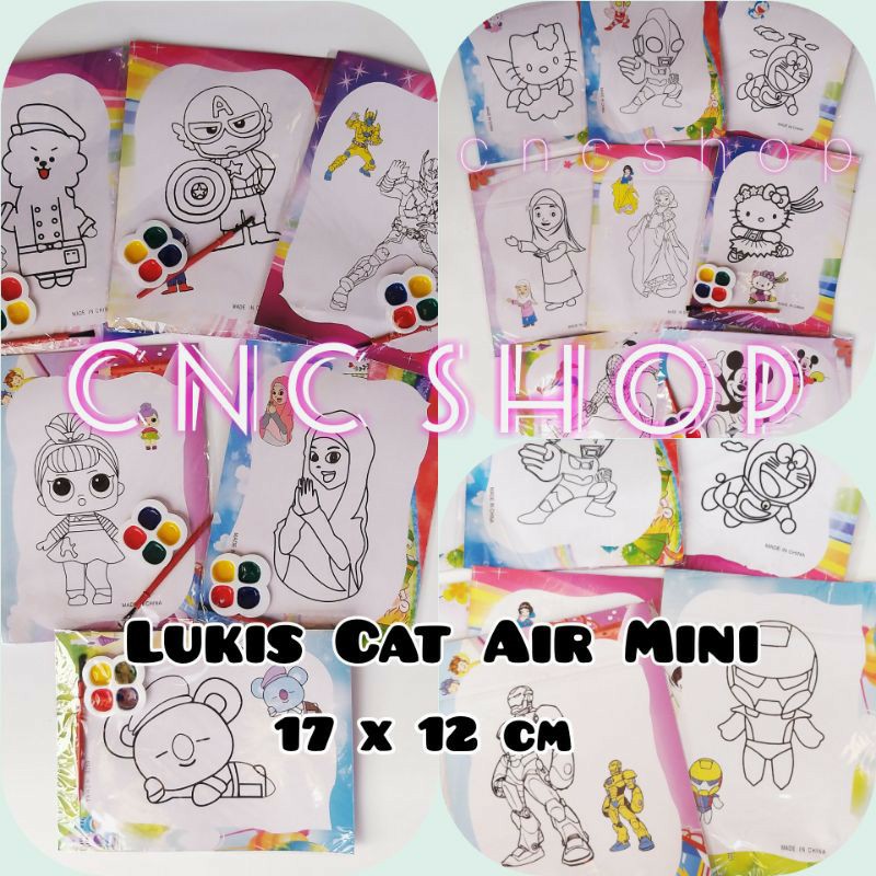 

Mainan Lukis Cat Air Ukuran 17x12Cm Gambar Kartun